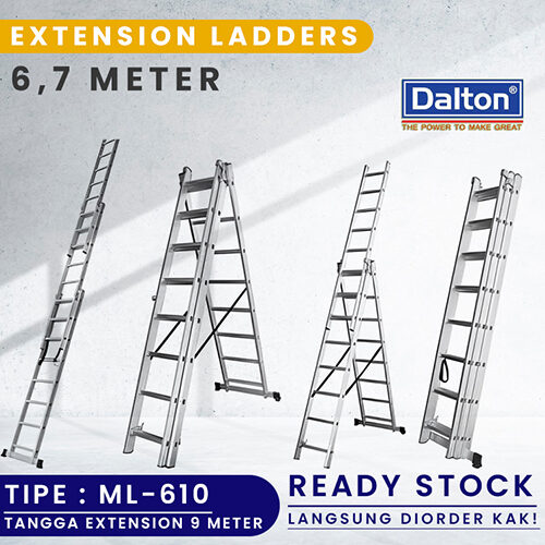 Tangga Lipat Alumunium Extension 6,7 Meter DALTON ML-610